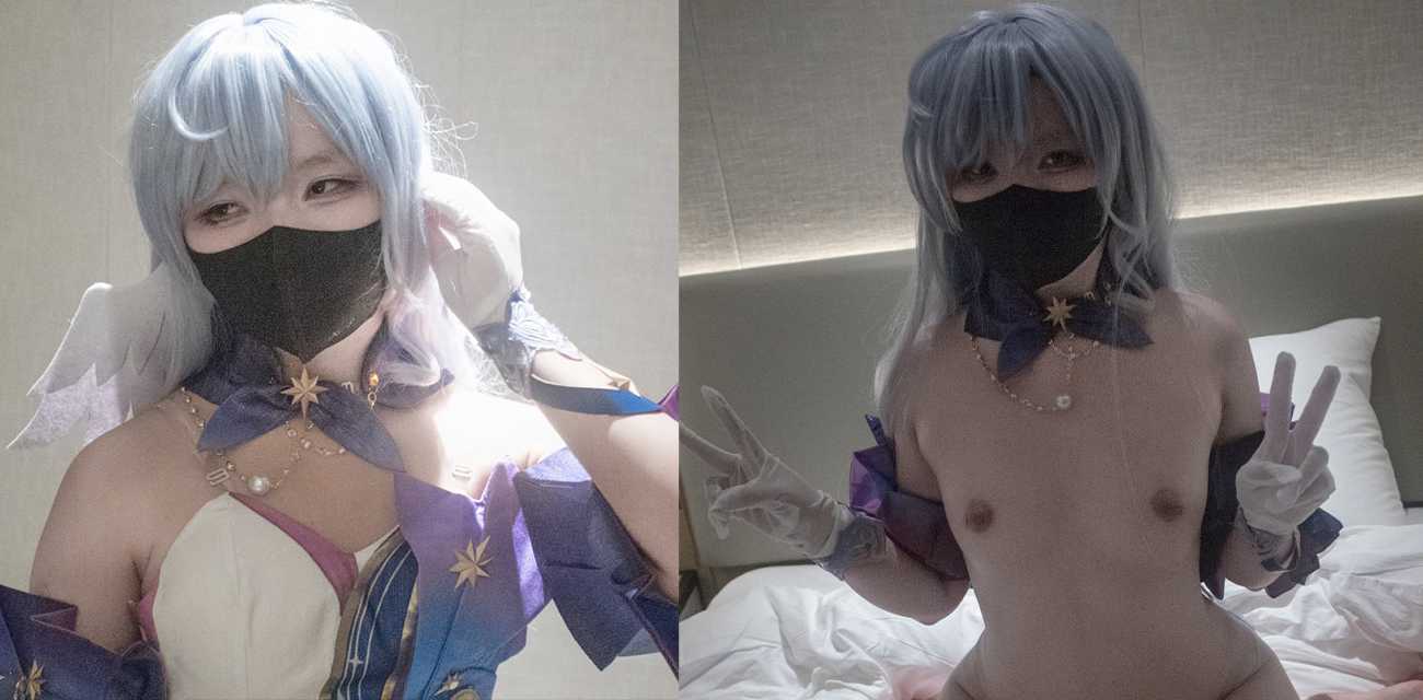 极品福利姬【少女印画】Cos知更鸟掰穴自慰，道具抽插白虎嫩穴淫水流个不停